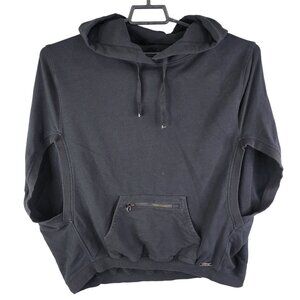 Womens Black Calvin Klein Performance Pullover Hoodie Sweatshirt Sleeveless L